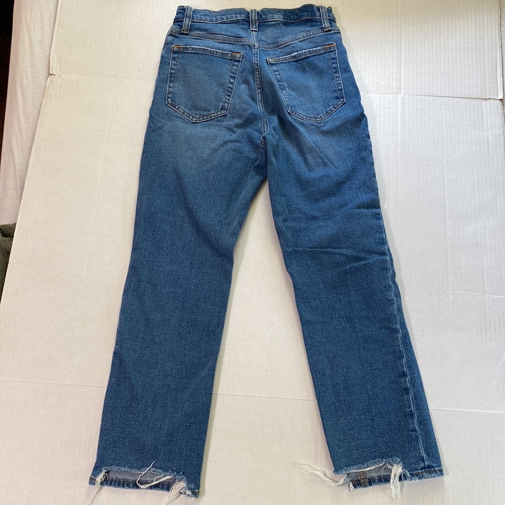 Abercrombie & Fitch Curve Love Ankle Straight Ultra High Rise Jeans - Picture 5 of 6